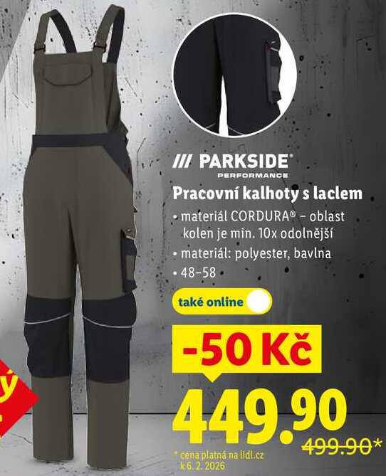 Pracovní kalhoty s laclem 