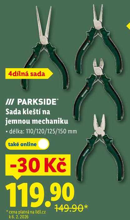 Sada kleští na jemnou mechaniku 