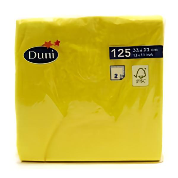 Duni Ubrousky 2-vrstvé, 33cm, žluté