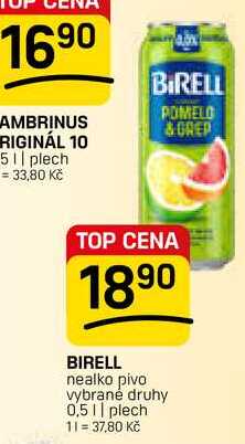 BIRELL nealko pivo vybrané druhy 0,5l