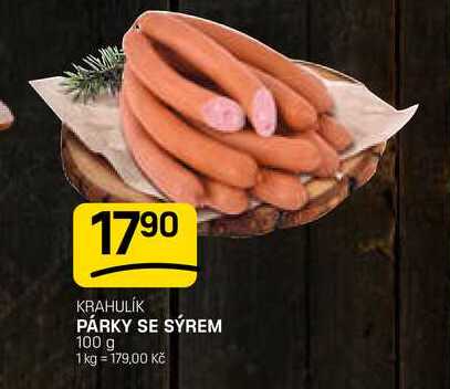 PÁRKY SE SÝREM 100 g