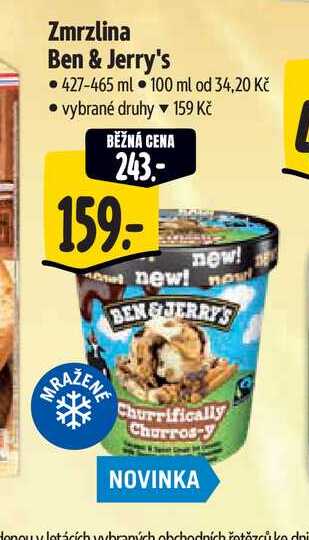 Zmrzlina Ben & Jerry's 427-465 ml  