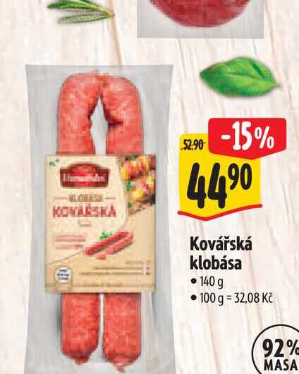 Kovářská klobása 140 g