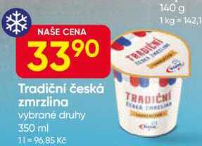 Prima Tradiční česká zmrzlina vybrané druhy 350 ml 