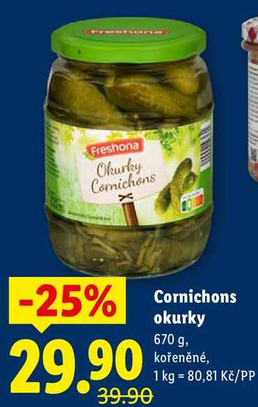 Cornichons okurky, 670 g