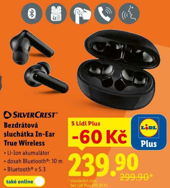 Bezdrátová sluchátka In-Ear True Wireless