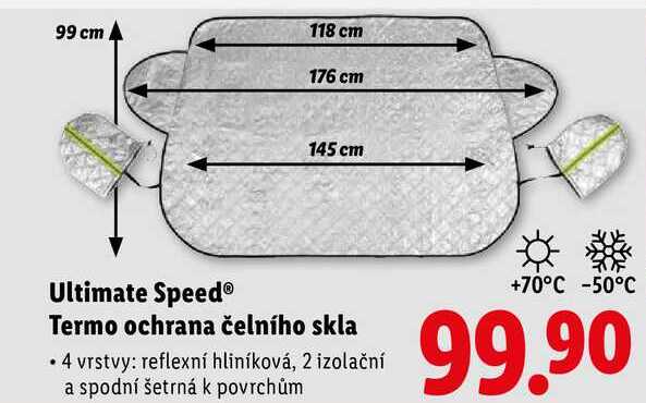 Ultimate Speed® Termo ochrana čelního skla 