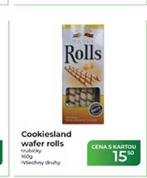 Cookiesland wafer rolls trubičky 160 g