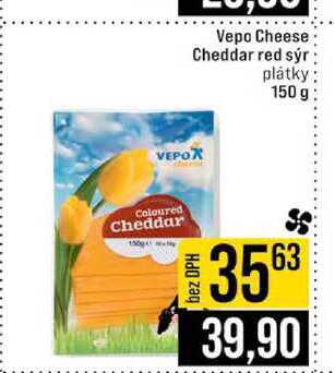 Vepo Cheese Cheddar red sýr plátky 150 g
