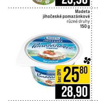 Madeta jihočeské pomazánkové různé druhy 150 g