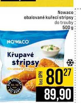 Nowaco obalované kuřecí stripsy do trouby 500 g