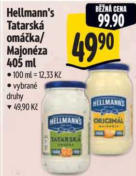 Hellmann's Tatarská omáčka/Majonéza, 405 ml 