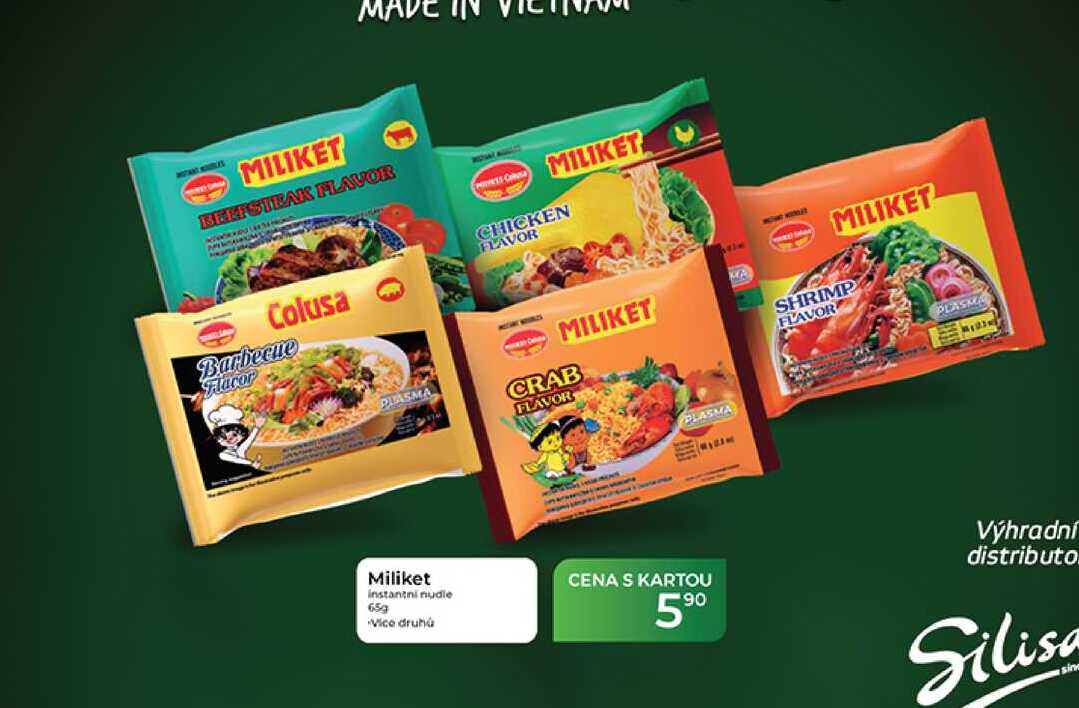 Miliket instantní nudle 65g