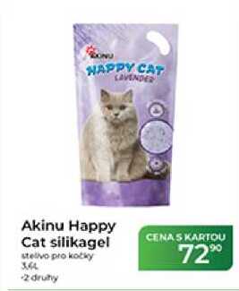 Akinu Happy Cat silikagel stelivo pro kočky 3.6 L