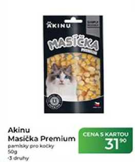 Akinu Masíčka Premium pamlsky pro kočky 50g 