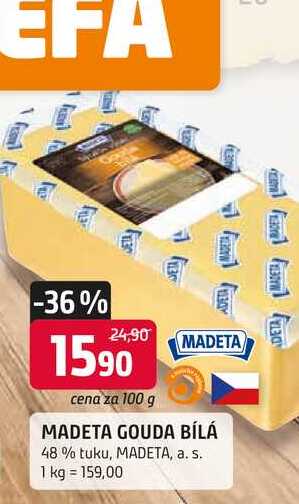 MADETA GOUDA BÍLÁ 48% tuku, 100g