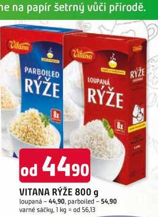 Vitana RÝŽE 800 g loupaná 