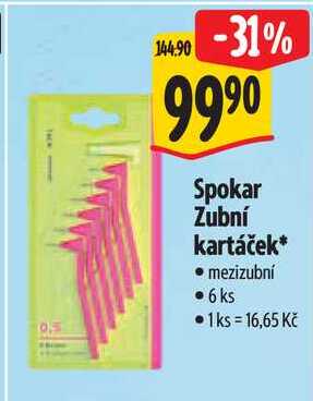 Spokar Zubní kartáček, 6 ks