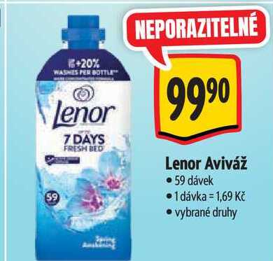 Lenor Aviváž, 59 dávek