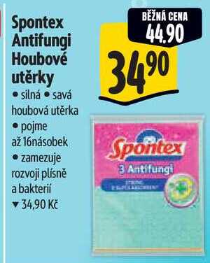 Spontex Antifungi Houbové utěrky, 3 ks