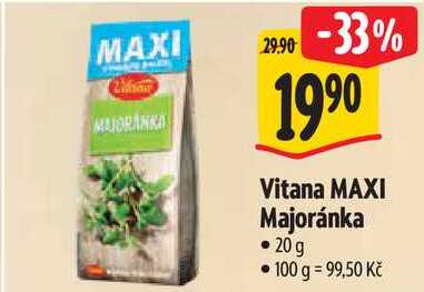 Vitana MAXI Majoránka, 20 g
