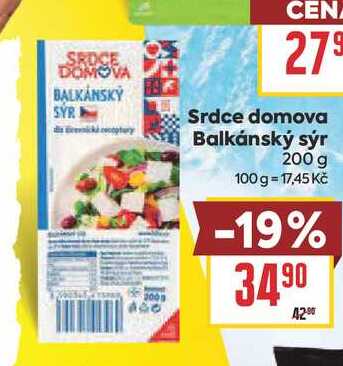 Srdce domova Balkánský sýr 200 g 