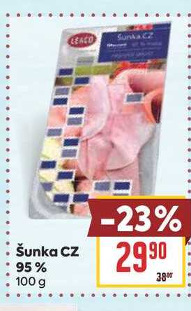 Šunka CZ 95% 100 g 