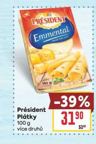 Président Plátky 100 g 
