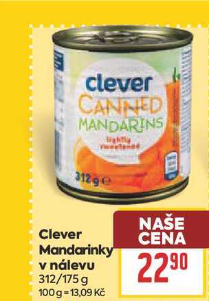 Clever Mandarinky v nálevu 312/175 g