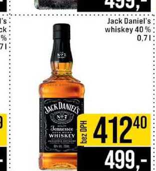 Jack Daniel's whiskey 40% 0,7l