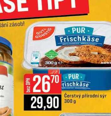 Čerstvý přírodní sýr 300 g