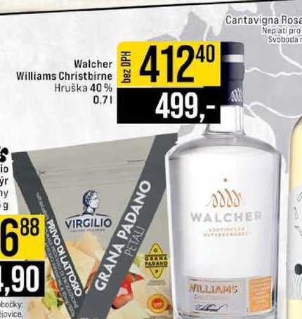 Walcher Williams Christbirne Hruška 40% 0,7l