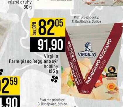 Virgilio Parmigiano Reggiano sýr hobliny 125 g 