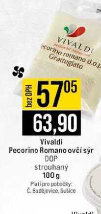 Vivaldi Pecorino Romano ovčí sýr DOP strouhaný 100 g