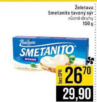 Želetava Smetanito tavený sýr různé druhy 150 g