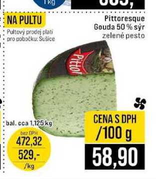 Pittoresque Gouda 50% sýr zelené pesto 100g