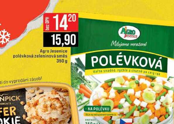 Agro Jesenice polévková zeleninová směs 350 g