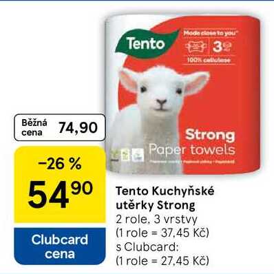 Tento kuchyňské utěrky Strong, 2 role