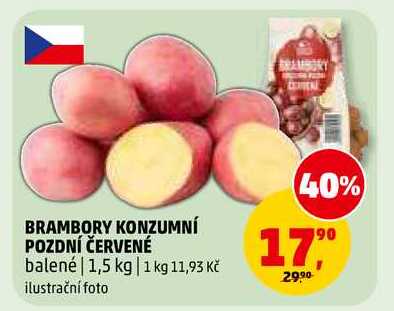 BRAMBORY KONZUMNÍ POZDNÍ ČERVENÉ, 1,5 kg