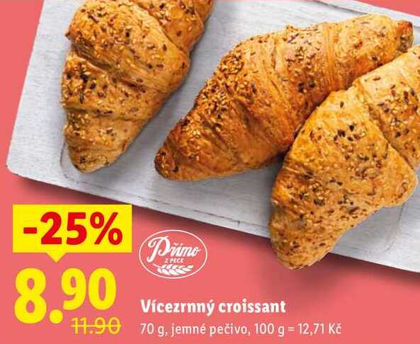 Vícezrnný croissant, 70 g