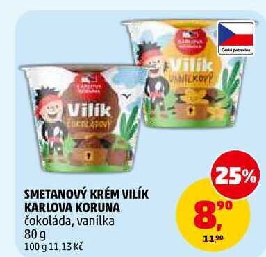 SMETANOVÝ KRÉM VILÍK KARLOVA KORUNA, 80 g 