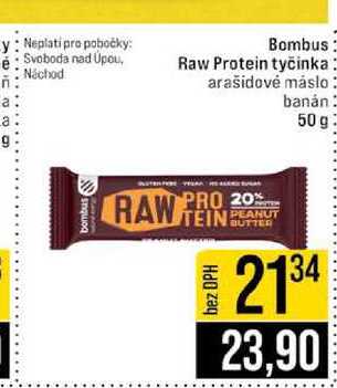 Bombus Raw Protein tyčinka arašidové máslo banán! 50 g