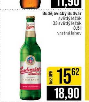Budějovický Budvar světlý ležák 33 světlý ležák 0,5l