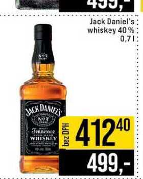 Jack Daniel's whiskey 40% 0,7l