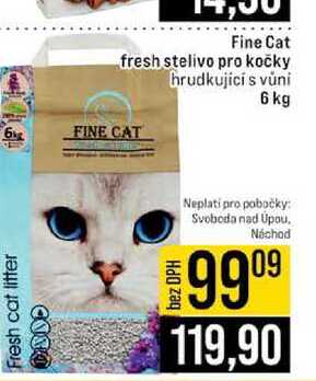 Fine Cat fresh stelivo pro kočky hrudkující s vůni 6 kg