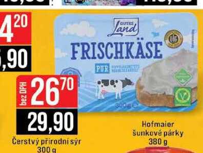 Čerstvý přírodní sýr 300g