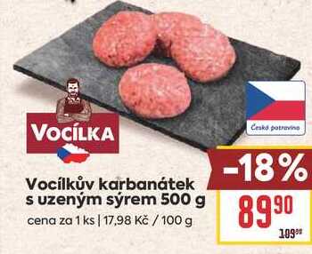 Vocílkův karbanátek s uzeným sýrem 500 g 