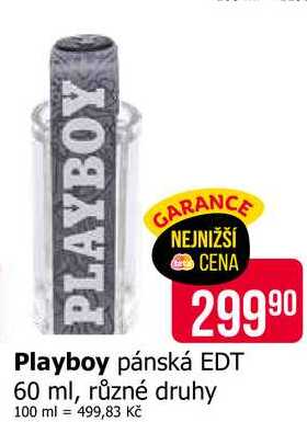 Playboy pánská EDT 60 ml, různé druhy 