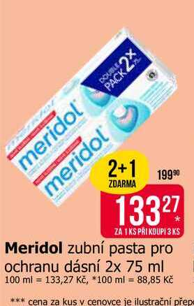 Meridol zubní pasta pro ochranu dásní 2x 75 ml