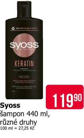 Syoss šampon 440 ml, různé druhy 